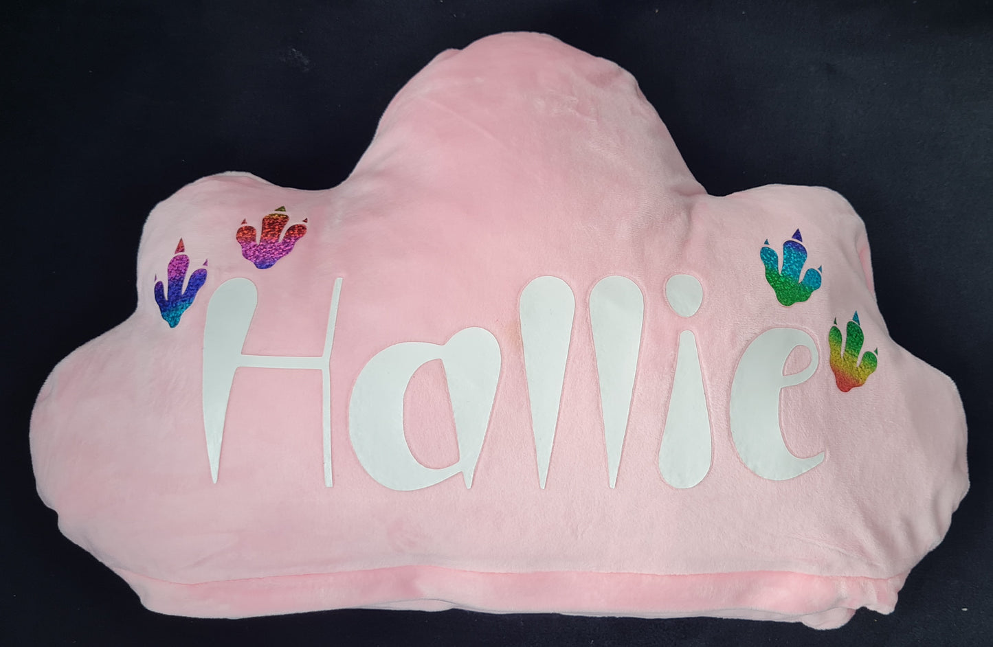 Personalised cloud shaped decorative cushions, self affirmation cushions.