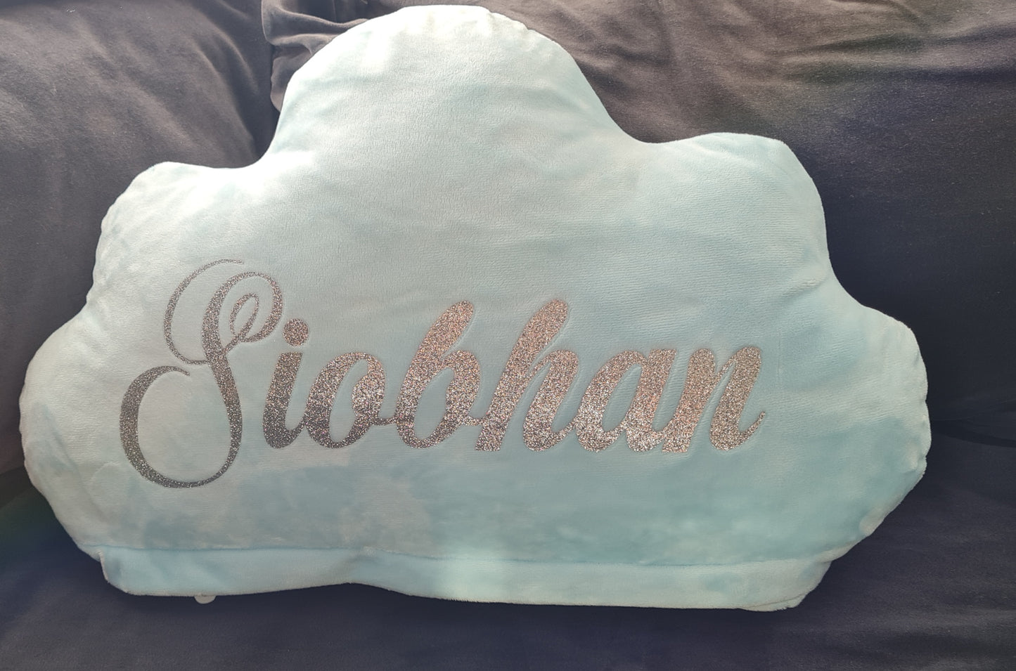 Personalised cloud shaped decorative cushions, self affirmation cushions.
