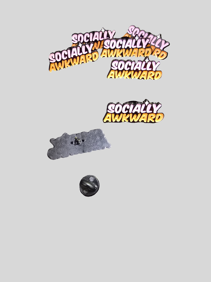 Socially Awkward Enamel Pin Badge