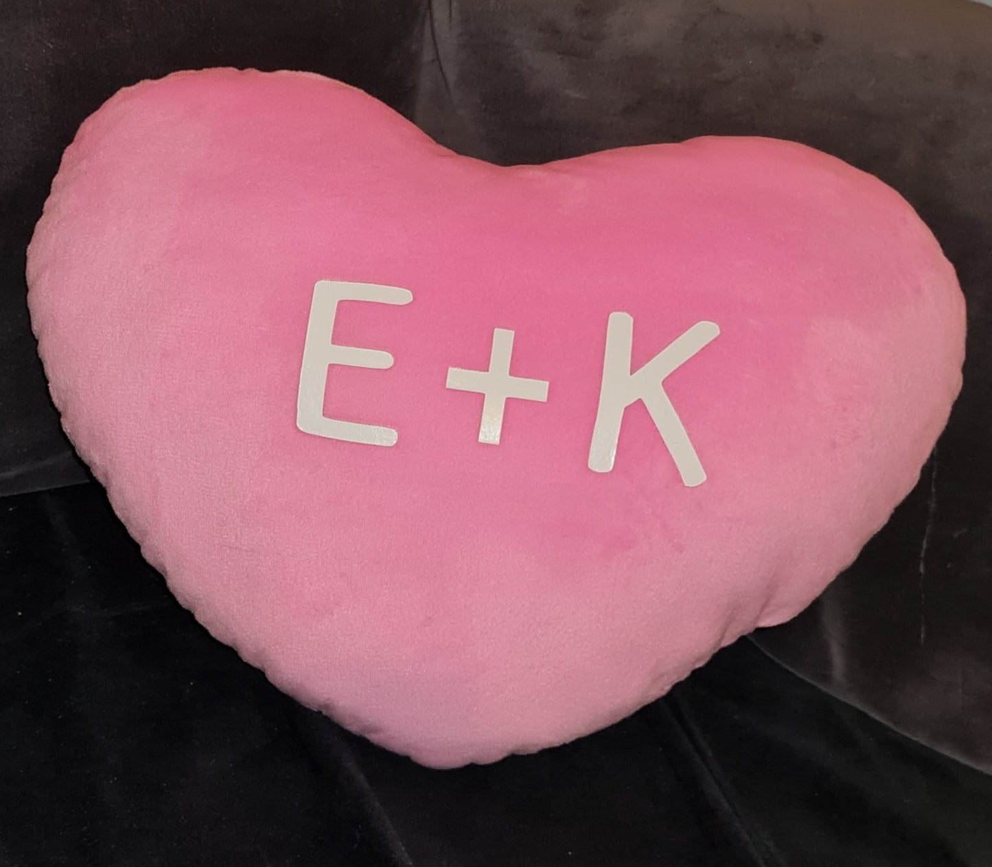 Unique personalised heart shaped cushions - customised affirmation pillows *As seen in The Only Way Is Essex*