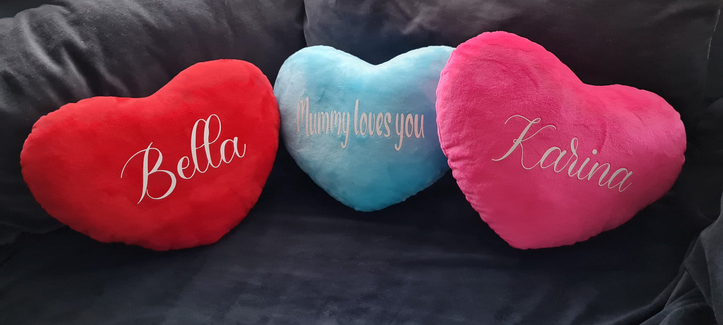 Unique personalised heart shaped cushions - customised affirmation pillows *As seen in The Only Way Is Essex*