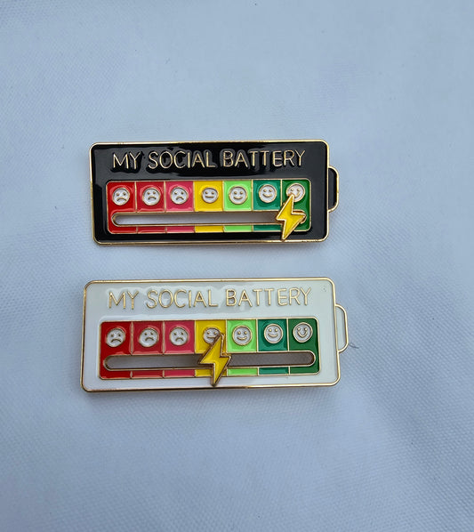 Social Battery Pin