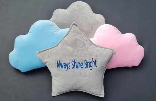 Personalised star shaped cushion