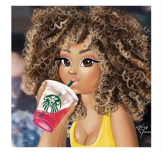 Girl drinking Starbucks