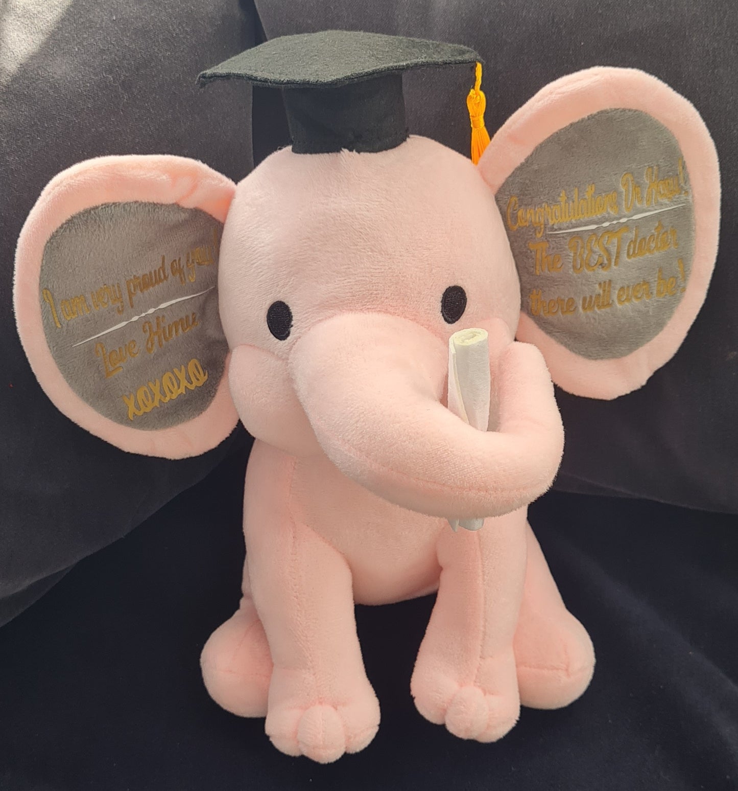 Personalised Graduation Elephant - Pink